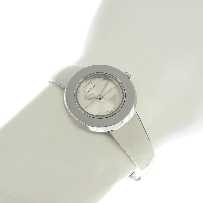 GUCCI,Other 28mm,28mm,Stainless Steel,Silver,Quartz,Sapphire,Crystal Glass,Round,YA129503