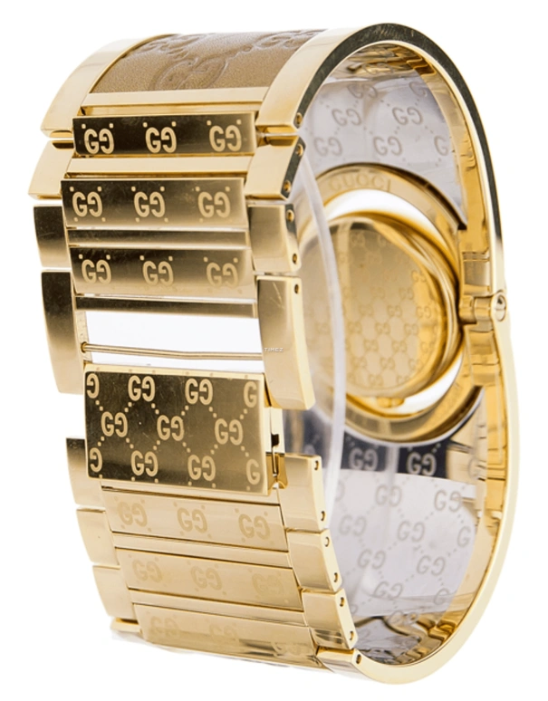 GUCCI,Twirl 23.50mm,23.50mm,Stainless Steel,Coffee,Brown,Quartz,Sapphire,Crystal Glass,Round,YA112434