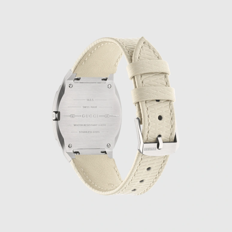 古驰,Gucci 25H 30毫米,30毫米,精钢,白色,石英,蓝宝石,水晶玻璃,圆形,750608 IECA0 8504