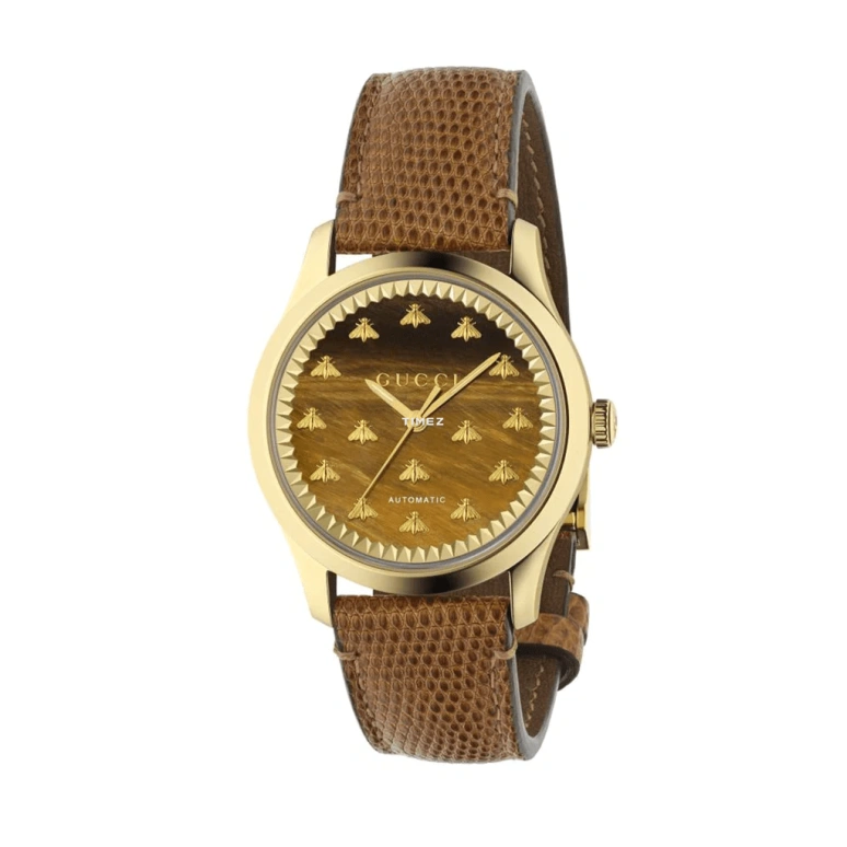 GUCCI,G-Timeless 38mm,38mm,Yellow Gold,Coffee,Brown,Automatic,Sapphire,Crystal Glass,Round,YA1264121