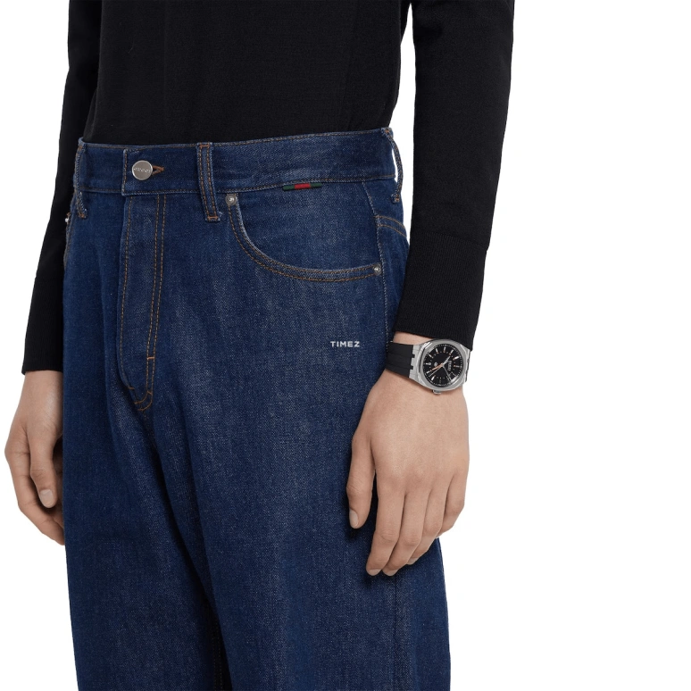 古驰,Gucci 25H 40毫米,40毫米,精钢,黑色,自动上弦,日历,两地时,838739 IC4A0 9065