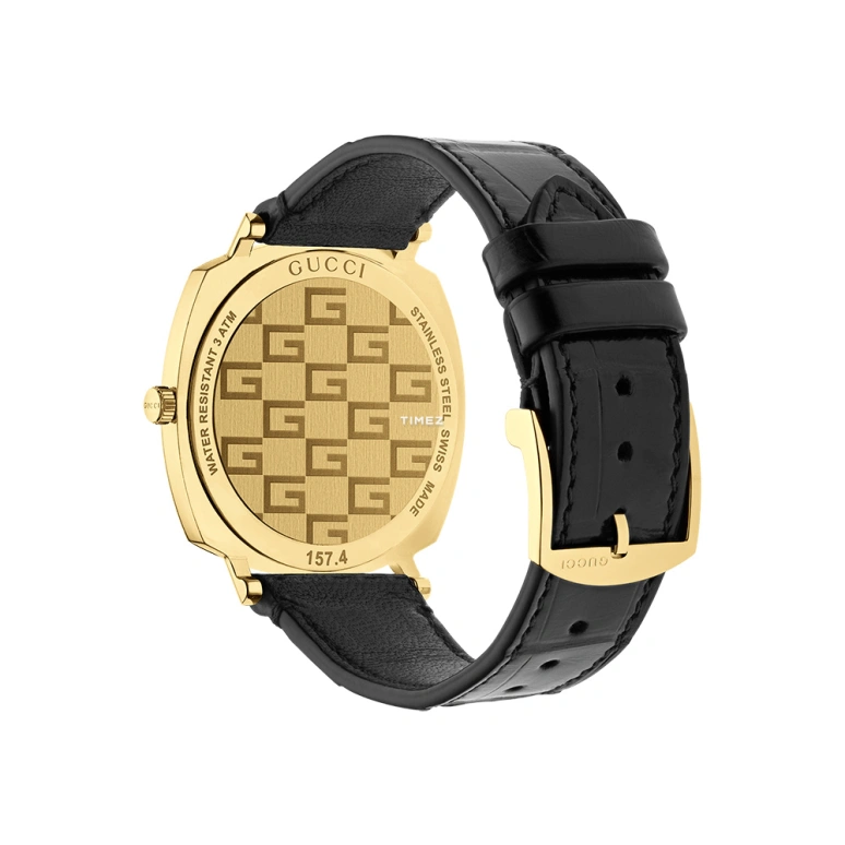 古驰,Gucci 38毫米,38毫米,不锈钢,黄金色,石英,日历,蓝宝石,705964 ICBA0 8462