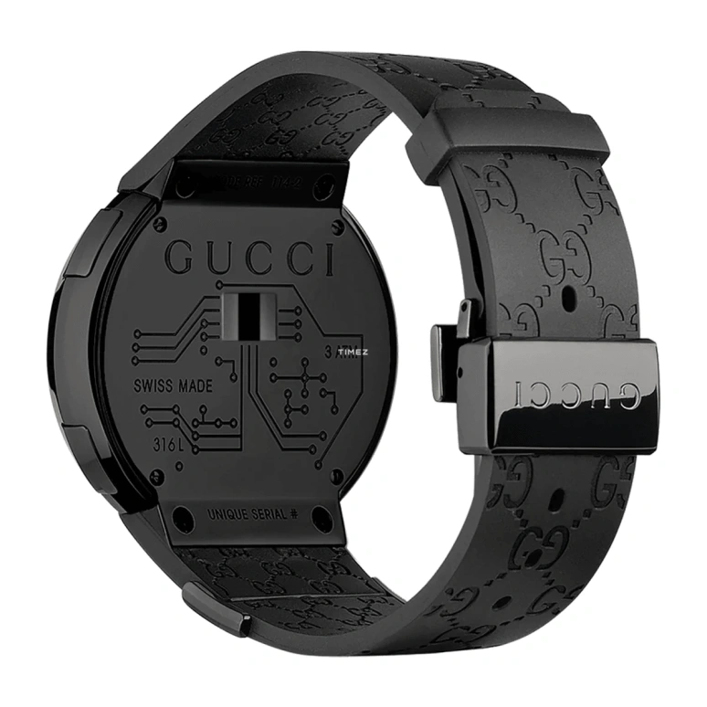 GUCCI,I-Gucci 44mm,44mm,Stainless Steel,Black,Quartz,Sapphire,Crystal Glass,Round,YA114207