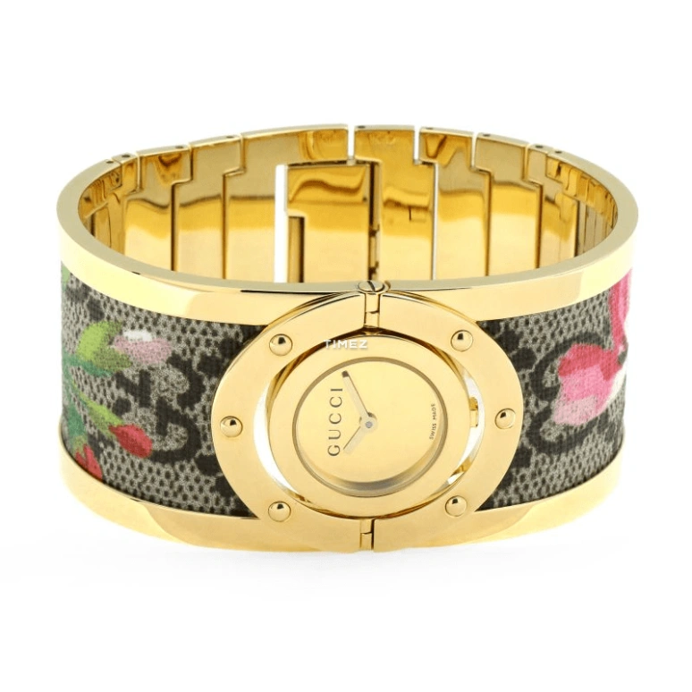 GUCCI,Twirl 23.50mm,23.50mm,Stainless Steel,Gold,Quartz,Sapphire,Crystal Glass,Round,YA112443