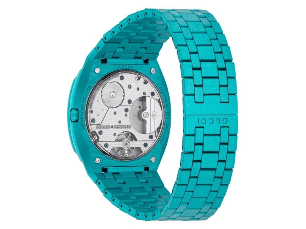 GUCCI,Gucci 25H 40mm,40mm,Aluminium,Blue,Automatic,Sapphire,Crystal Glass,Other,717880 J810A 8776