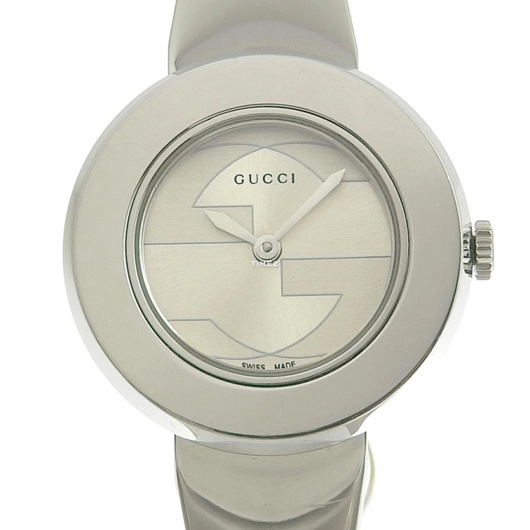 GUCCI,Other 28mm,28mm,Stainless Steel,Silver,Quartz,Sapphire,Crystal Glass,Round,YA129503