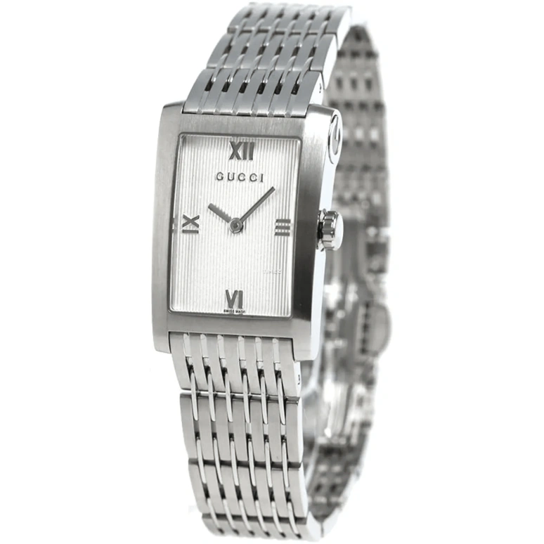 GUCCI,Gucci 23mm,23mm,Stainless Steel,White,Quartz,Sapphire,Rectangular,YA086405