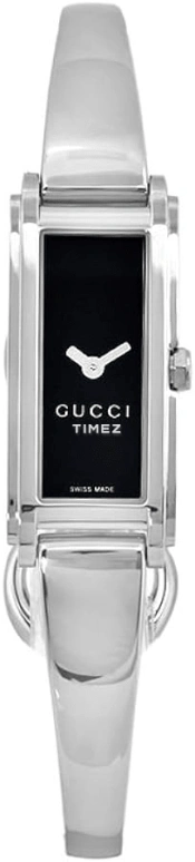 GUCCI,Other 12x30mm,12x30mm,Stainless Steel,Black,Quartz,Sapphire,Crystal Glass,Rectangular,YA109522