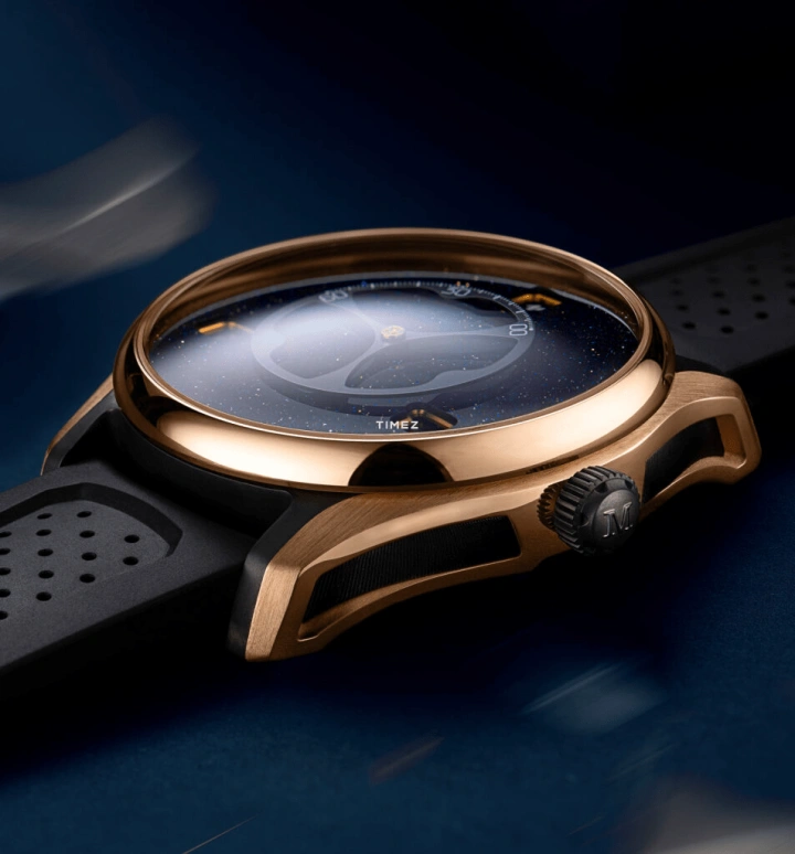 亨利慕时,开拓者 42.80毫米,42.80毫米,红金,钛,蓝色,自动上弦,跳时,72小时,3240,3240-0900