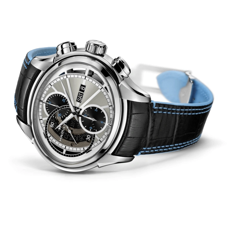 Hamilton,Jazzmaster 53x44mm,53x44mm,Stainless Steel,Transparent,Silver,In-house Caliber,Sapphire,Crystal Glass,H32866781