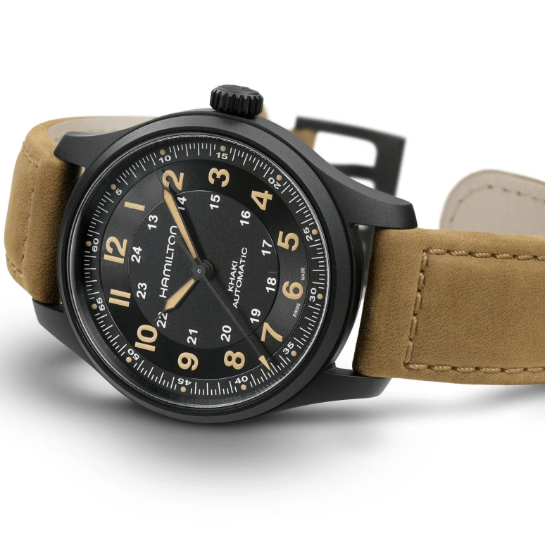 Hamilton,Khaki Field 42mm,42mm,Titanium,Black,Automatic,Hollow Out,80hours,H70665533