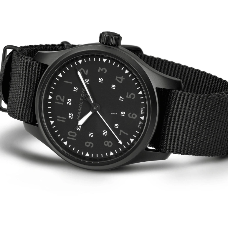 Hamilton,Khaki Field 40mm,40mm,Stainless Steel,Black,Automatic,80hours,In-house Caliber,H89325430