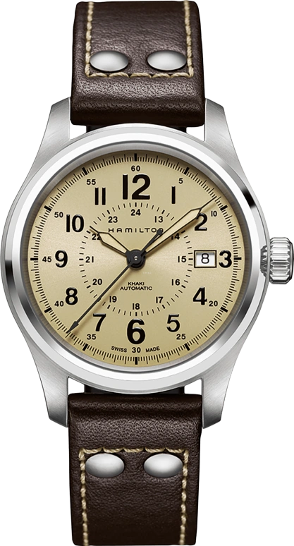 Hamilton,Khaki Field 40mm,40mm,Stainless Steel,Beige,Automatic,Chronograph,Date,H70595523