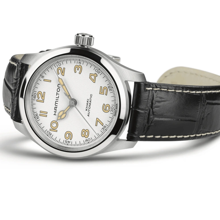 Hamilton,Khaki Field 38mm,38mm,Stainless Steel,White,Automatic,80hours,In-house Caliber,H70405710