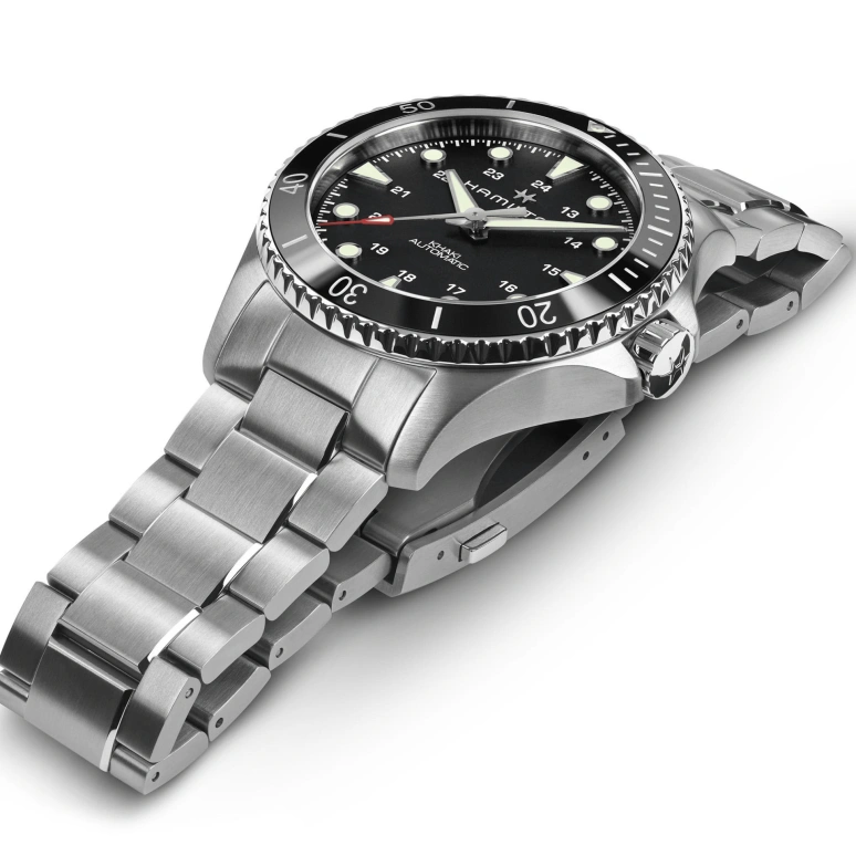 Hamilton,Khaki Navy 43mm,43mm,Stainless Steel,Luminous,Black,Automatic,80hours,In-house Caliber,H82515130