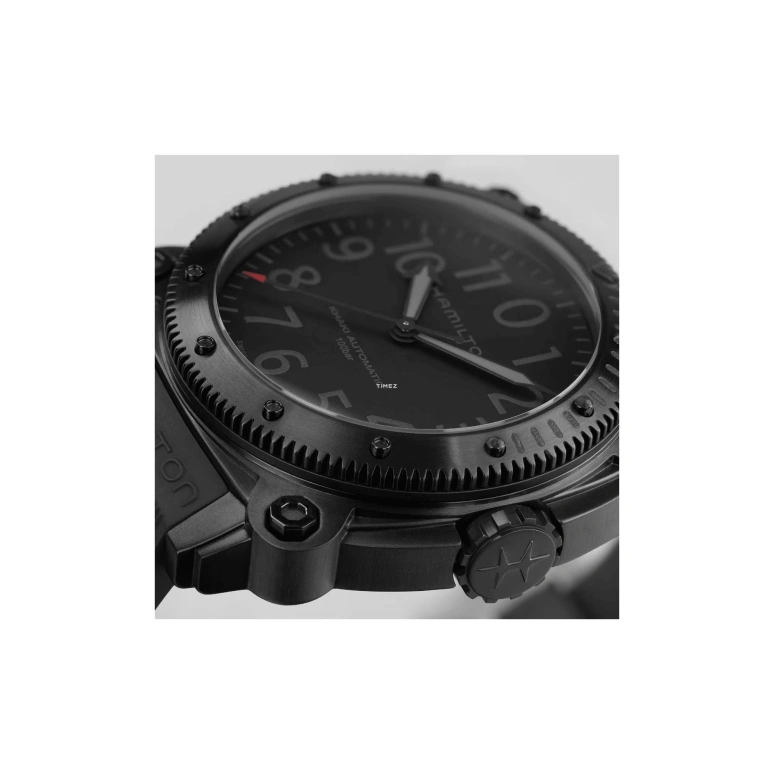 Hamilton,Khaki Navy 46mm,46mm,Titanium Gold,Titanium Gold,Black,Automatic,80hours,In-house Caliber,H78505332