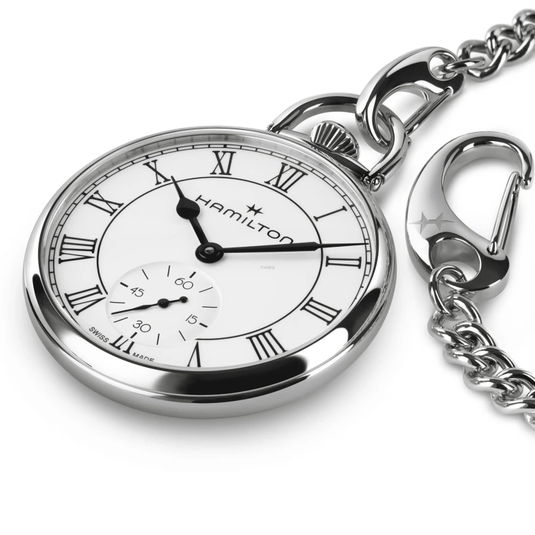 Hamilton,American Classic 50mm,50mm,Stainless Steel,White,Handwound,46hours,Sapphire,H89819120