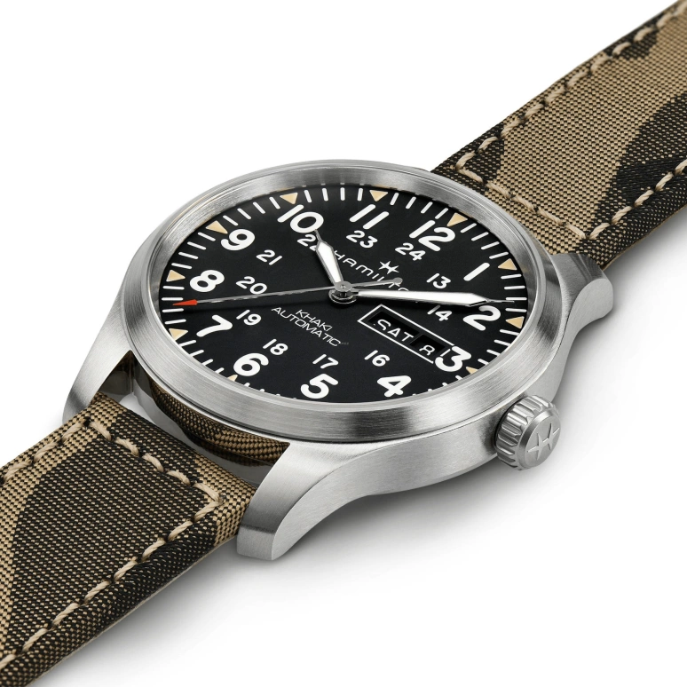 Hamilton,Khaki Field 42mm,42mm,Stainless Steel,Black,Automatic,Chronograph,Date,Day,H70535031