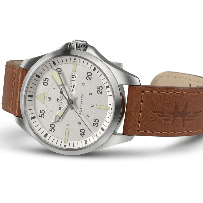 Hamilton,Khaki Aviation 42mm,42mm,Stainless Steel,Silver White,Automatic,Date,Day,H64635550
