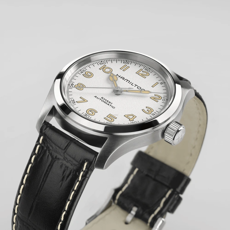 Hamilton,Khaki Field 38mm,38mm,Stainless Steel,White,Automatic,80hours,In-house Caliber,H70405710