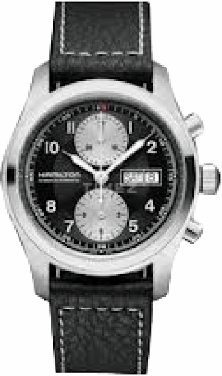 Hamilton,Khaki Field 42mm,42mm,Stainless Steel,Black,Automatic,Chronograph,Date,Day,H71566733