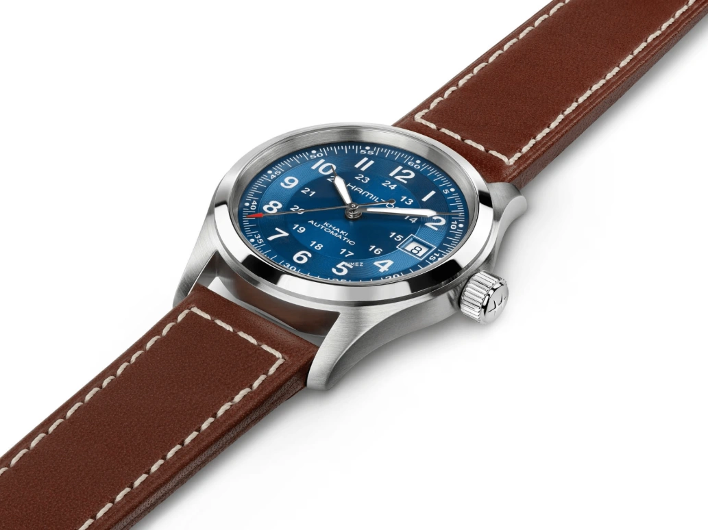 Hamilton,Khaki Field 38mm,38mm,Stainless Steel,Blue,Automatic,Day,80hours,H70455540