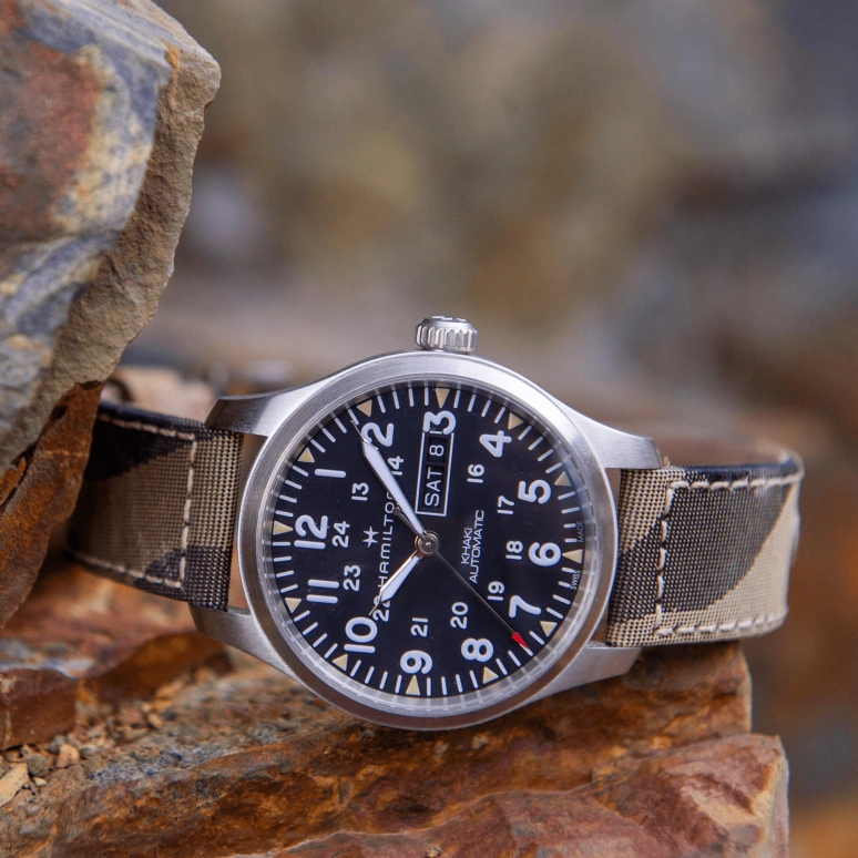 Hamilton,Khaki Field 42mm,42mm,Stainless Steel,Black,Automatic,Chronograph,Date,Day,H70535031