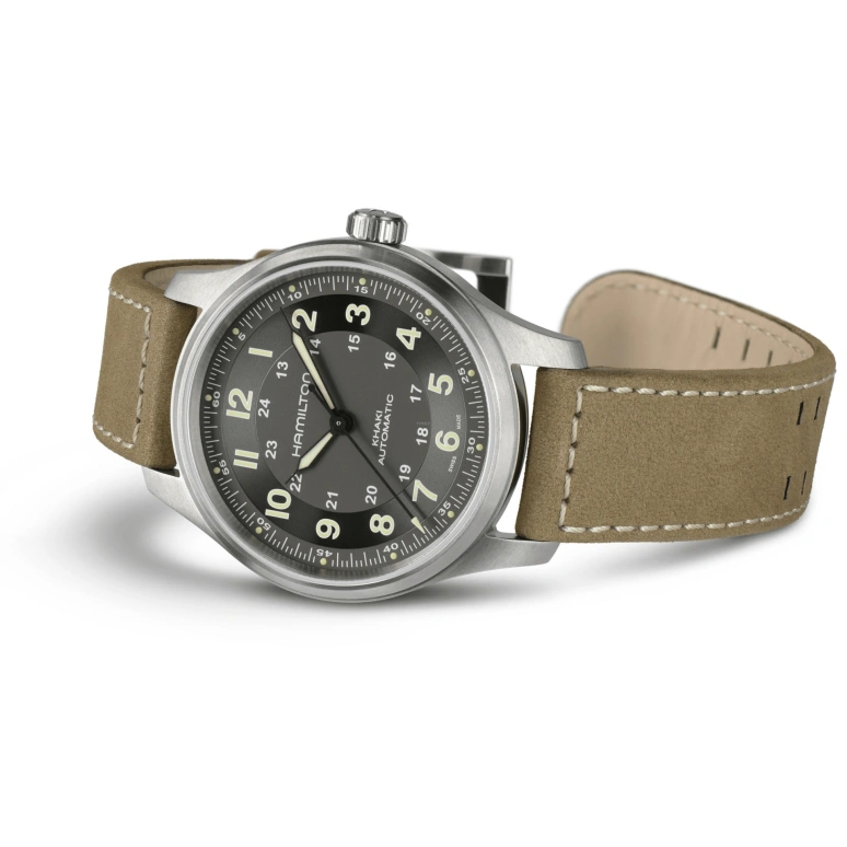 Hamilton,Khaki Field 42mm,42mm,Titanium,Grey,Automatic,80hours,In-house Caliber,H70545550