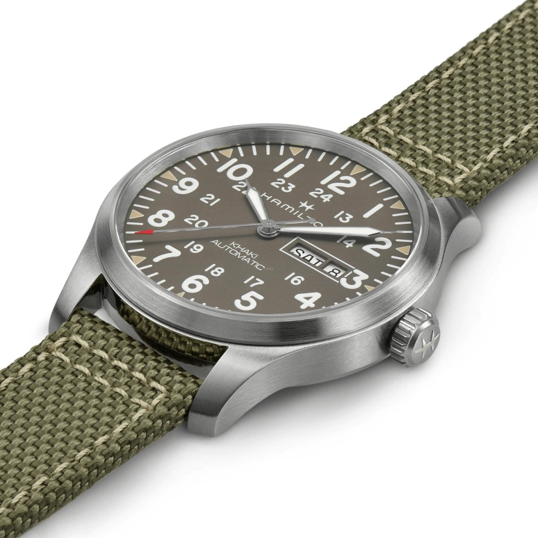 Hamilton,Khaki Field 42mm,42mm,Stainless Steel,Grey,Automatic,Chronograph,Date,Day,H70535081