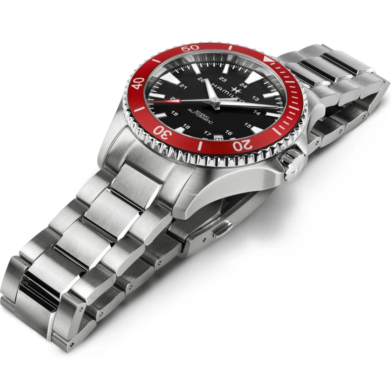 Hamilton,Khaki Navy 40mm,40mm,Stainless Steel,Black,Automatic,Day,80hours,H82405130