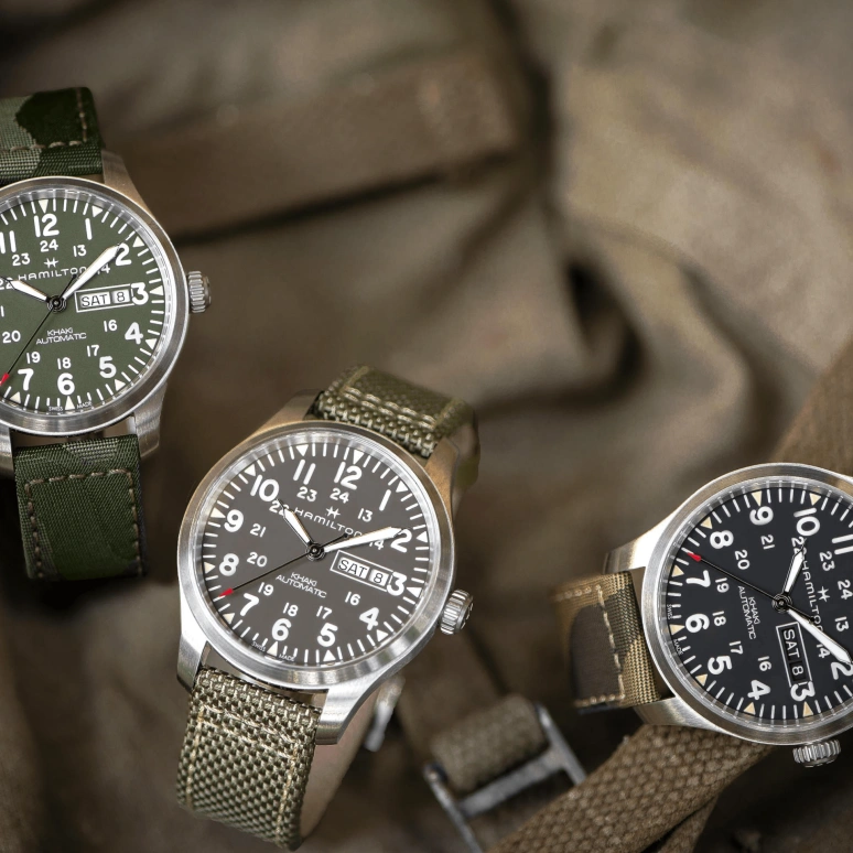 Hamilton,Khaki Field 42mm,42mm,Stainless Steel,Green,Automatic,Chronograph,Date,Day,H70535061