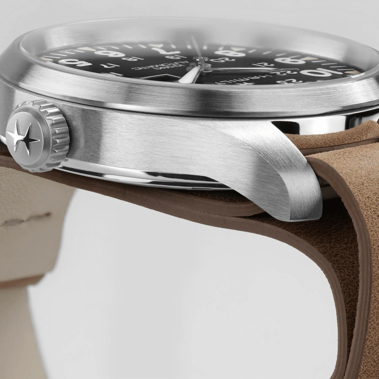 Hamilton,Khaki Field 42mm,42mm,Stainless Steel,Black,Automatic,Chronograph,Date,Day,H70535531