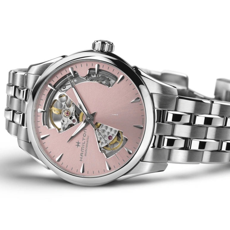 Hamilton,Jazzmaster 36mm,36mm,Stainless Steel,Pink,Automatic,Sapphire,Crystal Glass,Round,H32215170