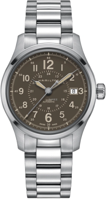 Hamilton,Khaki Field 40mm,40mm,Stainless Steel,Brown,Automatic,Date,80hours,H70305193