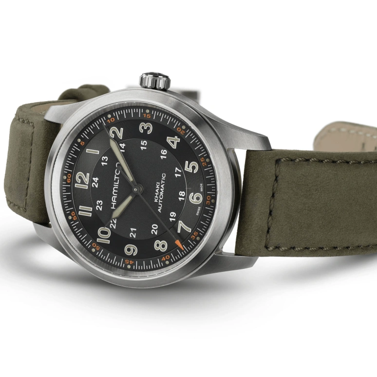 Hamilton,Khaki Field 38mm,38mm,Titanium,Black,Automatic,80hours,In-house Caliber,H70205830
