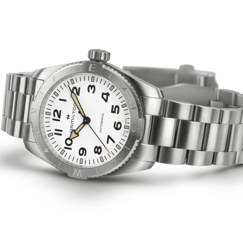 Hamilton,Khaki Field 37mm,37mm,Stainless Steel,White,Automatic,80hours,In-house Caliber,H70225110