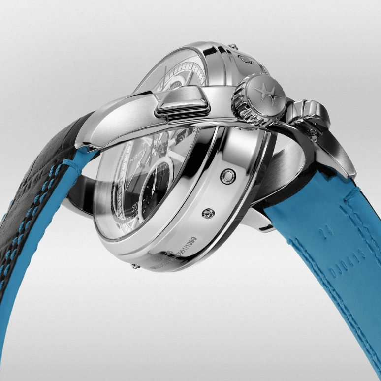 Hamilton,Jazzmaster 53x44mm,53x44mm,Stainless Steel,Transparent,Silver,In-house Caliber,Sapphire,Crystal Glass,H32866781