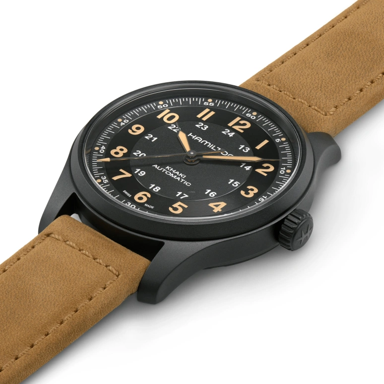 Hamilton,Khaki Field 42mm,42mm,Titanium,Black,Automatic,Hollow Out,80hours,H70665533