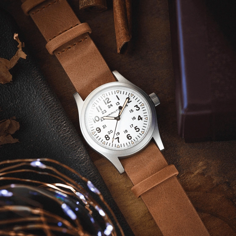 Hamilton,Khaki Field 38mm,38mm,Stainless Steel,White,Handwound,Day,80hours,H69439511