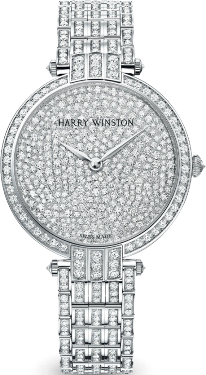 Harry Winston,High Jewelry Timepieces 36mm,36mm,Gold,White Gold,Quartz,In-house Caliber,Closed,PRNQHM36WW004