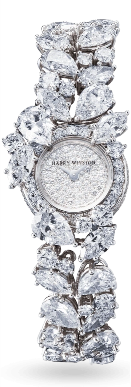 Harry Winston,High Jewelry Timepieces 18mm,18mm,Platinum,Quartz,In-house Caliber,Closed,HJTQHM18PP002