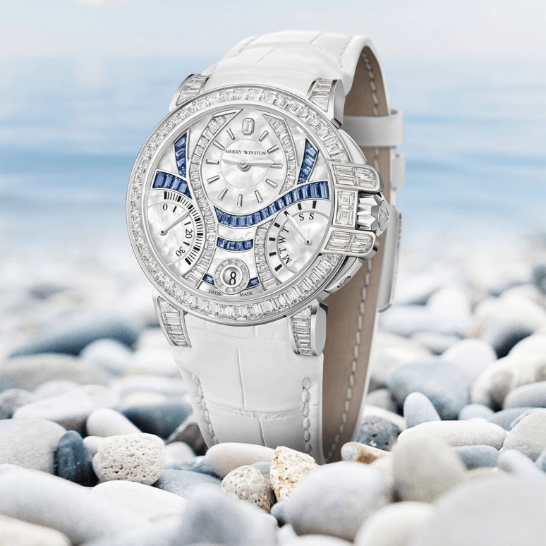 Harry Winston,The Ocean 36mm,36mm,Gold,White Gold,White,Automatic,In-house Caliber,Mother of Pearl,OCEABI36WW065