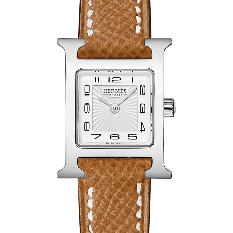 Hermès,Heure H 17.20x17.20mm,17.20x17.20mm,Stainless Steel,White,Quartz,Sapphire,Crystal Glass,Square,W037875WW00