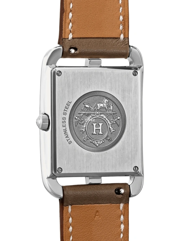 Hermès,Cape Cod 29x29mm,29x29mm,Stainless Steel,White,Quartz,Day,Sapphire,Crystal Glass,W043638WW00