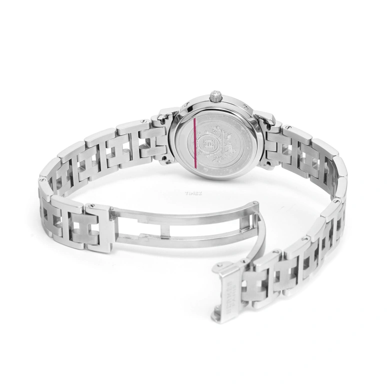 Hermès,Clipper 24mm,24mm,Stainless Steel,White,Quartz,Day,Sapphire,Crystal Glass,CL4,CL4.210.130/3758