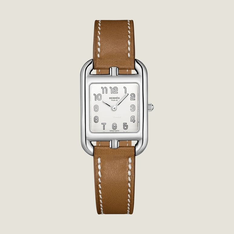 Hermès,Cape Cod 31x23mm,31x23mm,Stainless Steel,White,Quartz,Sapphire,Crystal Glass,Square,W040232WW00