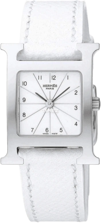 Hermès,H Hour 30x21mm,30x21mm,Stainless Steel,White,Quartz,Sapphire,Square,HH1,HH1.210.132/UBC