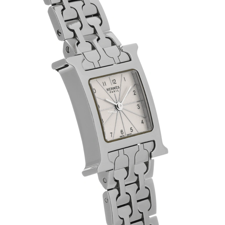 Hermès,H Hour 30x21mm,30x21mm,Stainless Steel,Silver White,Quartz,Sapphire,Crystal Glass,Square,HH1,HH1.110.260/4835