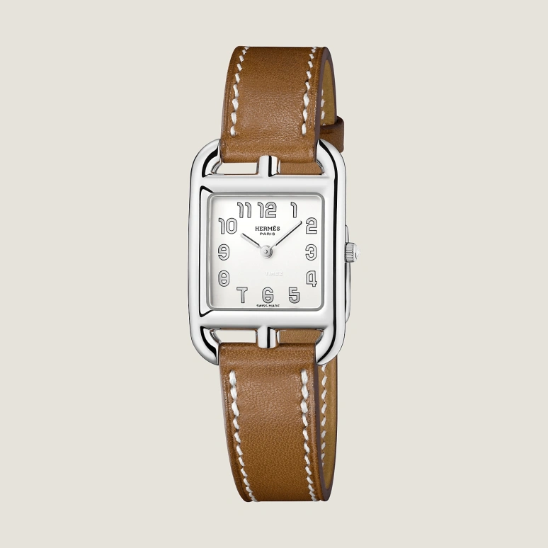 Hermès,Cape Cod 31x23mm,31x23mm,Stainless Steel,White,Quartz,Sapphire,Crystal Glass,Square,W040232WW00