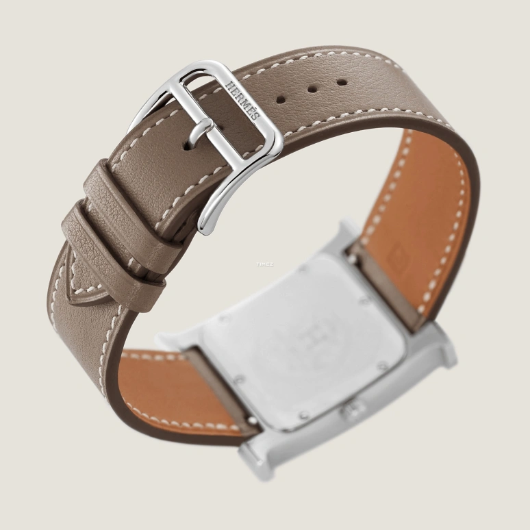 Hermès,Heure H 25x21mm,25x21mm,Stainless Steel,White,Quartz,Sapphire,Crystal Glass,Square,W036709WW00